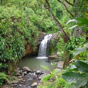 tropical vacation waterfalls